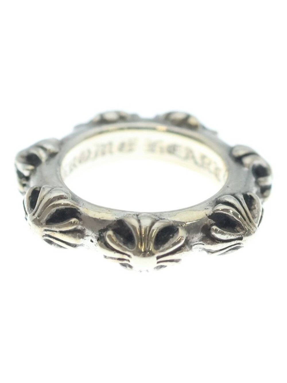 Chrome Hearts Cross Band Ring Silver